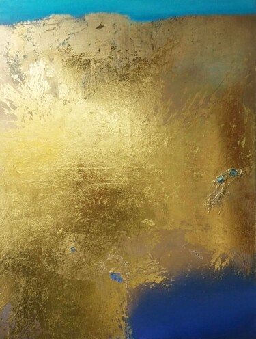 Картина под названием "golden bay #26" - Ilgvars Zalans, Подлинное произведение искусства, Акрил