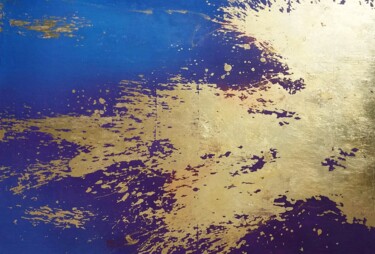 Картина под названием "golden rain #XXVIII" - Ilgvars Zalans, Подлинное произведение искусства, Акрил