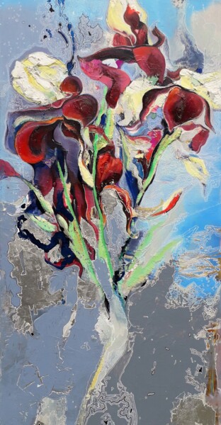 Peinture intitulée "iris" par Ilgvars Zalans, Œuvre d'art originale, Acrylique