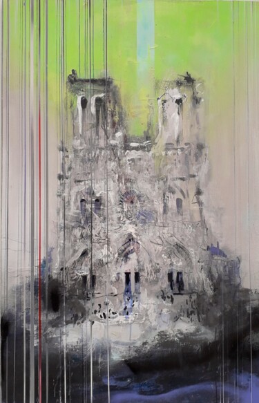 Malerei mit dem Titel "Notre Dame de Paris" von Ilgvars Zalans, Original-Kunstwerk, Acryl