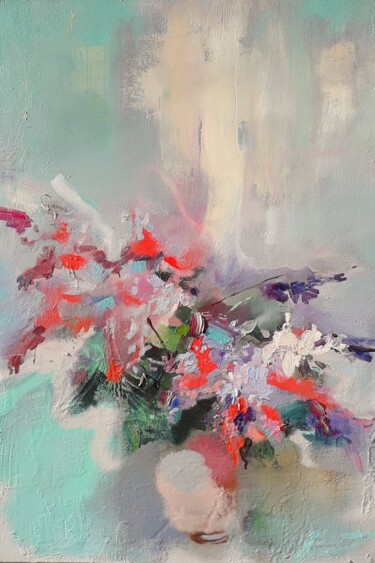 Painting titled "bouquet de printemps" by Ilgvars Zalans, Original Artwork, Oil