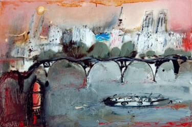 Painting titled "Le pont Nr.212" by Ilgvars Zalans, Original Artwork