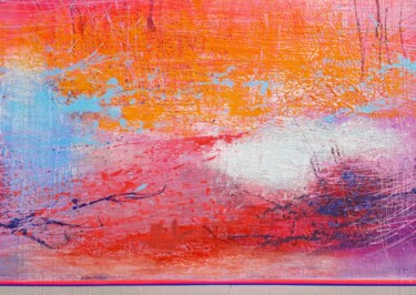 Schilderij getiteld "colorful  landscape…" door Ilgvars Zalans, Origineel Kunstwerk, Olie