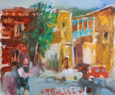 Painting titled "old tbilisi" by Ilgvars Zalans, Original Artwork, Oil