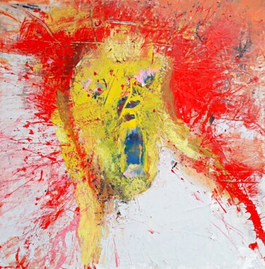 Painting titled "scream12" by Ilgvars Zalans, Original Artwork, Acrylic