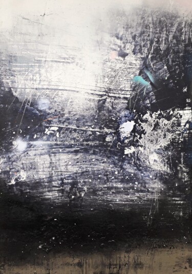 Malerei mit dem Titel "reverse space dust" von Ilgvars Zalans, Original-Kunstwerk, Acryl