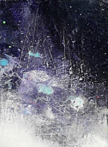 Pintura titulada "space dust 12/22" por Ilgvars Zalans, Obra de arte original, Acrílico Montado en Bastidor de camilla de ma…