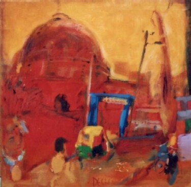 Pintura intitulada "delhi1" por Ilgvars Zalans, Obras de arte originais, Óleo