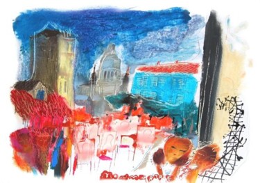 Painting titled "monmartre.paris" by Ilgvars Zalans, Original Artwork