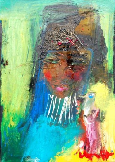 Peinture intitulée "uighur girl CN" par Ilgvars Zalans, Œuvre d'art originale, Autre