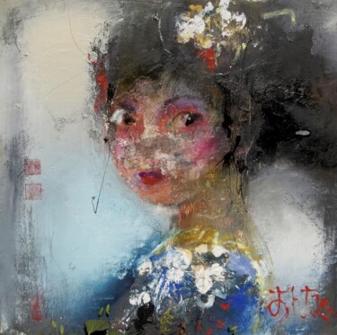 Pintura intitulada "kyoto girl" por Ilgvars Zalans, Obras de arte originais, Óleo