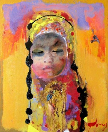 Painting titled "malay girl" by Ilgvars Zalans, Original Artwork, Oil