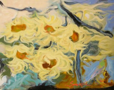 Pintura titulada "sunflowers 021" por Ilgvars Zalans, Obra de arte original, Oleo