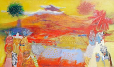 Peinture intitulée "sunday walking arou…" par Ilgvars Zalans, Œuvre d'art originale, Huile