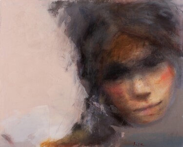 Painting titled "Fayum girl" by Ilgvars Zalans, Original Artwork, Oil