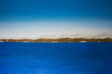 Peinture intitulée "Mer Egée" par Julia, Œuvre d'art originale, Huile