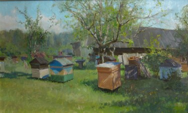 Картина под названием ""Лето на даче"" - Илья Богатов, Подлинное произведение искусства, Масло