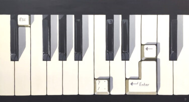 Pittura intitolato "Keys" da Ilia Potapov, Opera d'arte originale, Olio