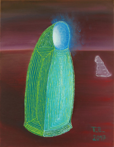 Картина под названием "The Monk, Series 11" - Ilia Torbin, Подлинное произведение искусства, Масло