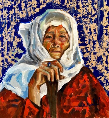 Peinture intitulée "the old woman 2" par Ilia Volkov, Œuvre d'art originale, Huile