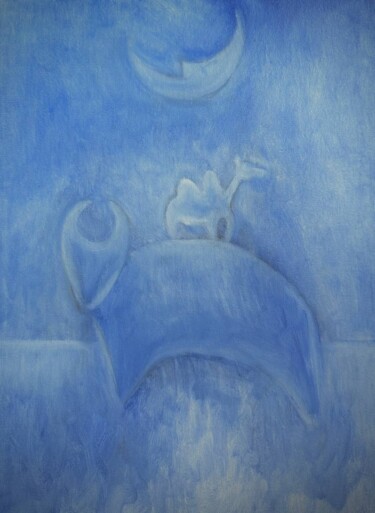 Картина под названием "fog" - Илья Волков, Подлинное произведение искусства, Масло
