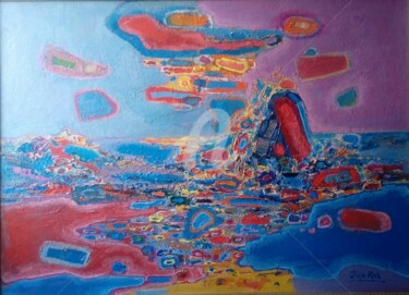 Pittura intitolato "il tramonto" da Ilija Rota, Opera d'arte originale