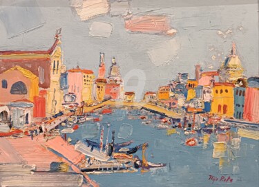 Pintura intitulada "Venezia" por Ilija Rota, Obras de arte originais, Óleo