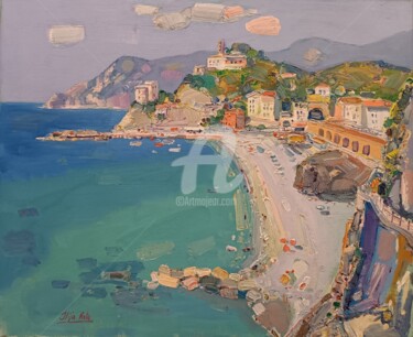 Pintura intitulada "Liguria 5terre" por Ilija Rota, Obras de arte originais, Óleo