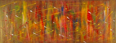 Peinture intitulée "Goldene Sonne 8" par Ilir Osmani (Art Brovina), Œuvre d'art originale, Acrylique