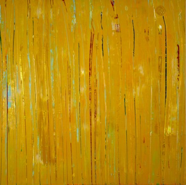 Malerei mit dem Titel "Goldene Sonne 19" von Ilir Osmani (Art Brovina), Original-Kunstwerk, Acryl