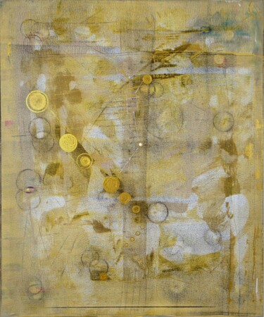 Peinture intitulée "Goldene Sonne 29" par Ilir Osmani (Art Brovina), Œuvre d'art originale, Acrylique