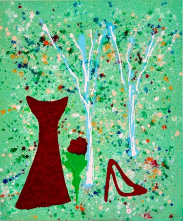 Malerei mit dem Titel "Wald 13" von Ilir Osmani (Art Brovina), Original-Kunstwerk, Acryl