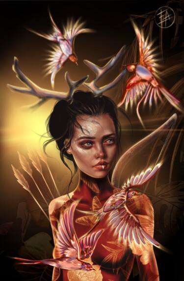 Артемида Digital Arts titled "Артемида" by Екатерина Акчурина, Original Art, Digital Painting
