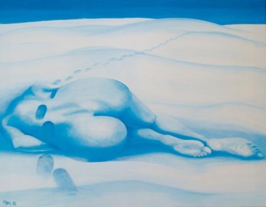 Malerei mit dem Titel "Eiszeit" von Georg Illek, Original-Kunstwerk, Öl