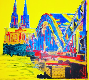 Malerei mit dem Titel "Kölner Dom" von Illes Sartor, Original-Kunstwerk