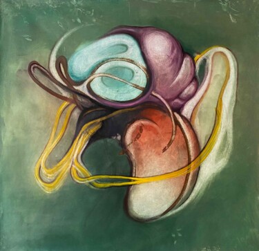 Картина под названием "Bees of stomach" - Illia Prunenko, Подлинное произведение искусства, Масло
