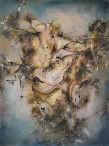 Peinture intitulée "From the beginning…" par Ilya Nimo, Œuvre d'art originale, Huile Monté sur Panneau de bois