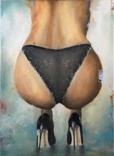 Картина под названием "My dear lady disdain" - Ilya Nimo, Подлинное произведение искусства, Масло