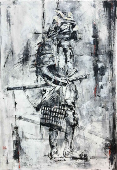 Pintura intitulada "Samurai" por Ilya Nimo, Obras de arte originais, Óleo