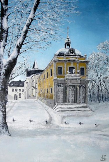 Painting titled "Germany, University…" by Konstantin Listratov, Original Artwork, Oil