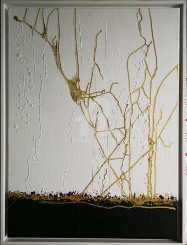 Malerei mit dem Titel "KINTSUKUROI" von Iloa, Original-Kunstwerk, Acryl Auf Keilrahmen aus Holz montiert