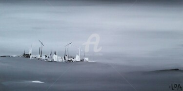 Peinture intitulée "Dans la brume" par Iloa, Œuvre d'art originale, Acrylique
