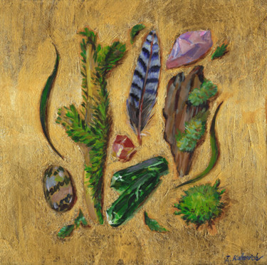 Pintura intitulada "Natural Treasures B…" por Ilona Kalenich, Obras de arte originais, Acrílico