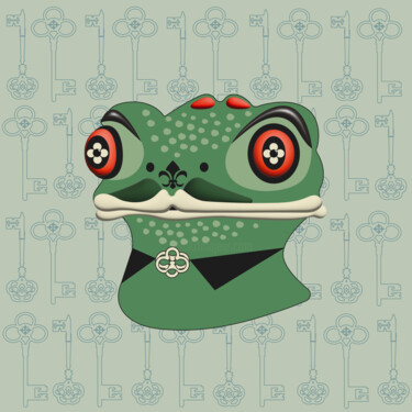 Digital Arts titled "Frog 4" by Ilona Matushkova, Original Artwork, 2D Digital Work