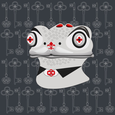 Digital Arts titled "Frog Mr. 8" by Ilona Matushkova, Original Artwork, 2D Digital Work