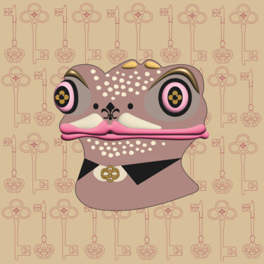 Arts numériques intitulée "Frog Mr. 11" par Ilona Matushkova, Œuvre d'art originale, Travail numérique 2D