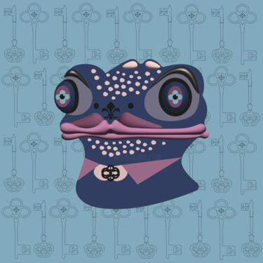 Arte digitale intitolato "Frog Mr. 12" da Ilona Matushkova, Opera d'arte originale, Lavoro digitale 2D