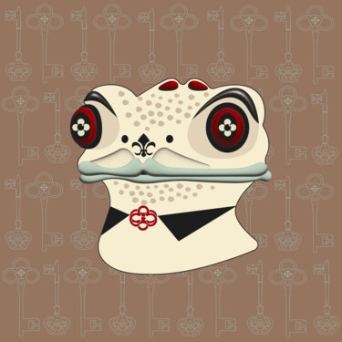 「Frog Mr. 13」というタイトルのデジタルアーツ Ilona Matushkovaによって, オリジナルのアートワーク, 2Dデジタルワーク
