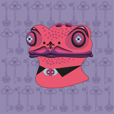Arte digitale intitolato "Frog Mr. 14" da Ilona Matushkova, Opera d'arte originale, Lavoro digitale 2D