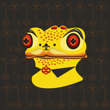 Arte digitale intitolato "Frog Mr. 16" da Ilona Matushkova, Opera d'arte originale, Pittura digitale